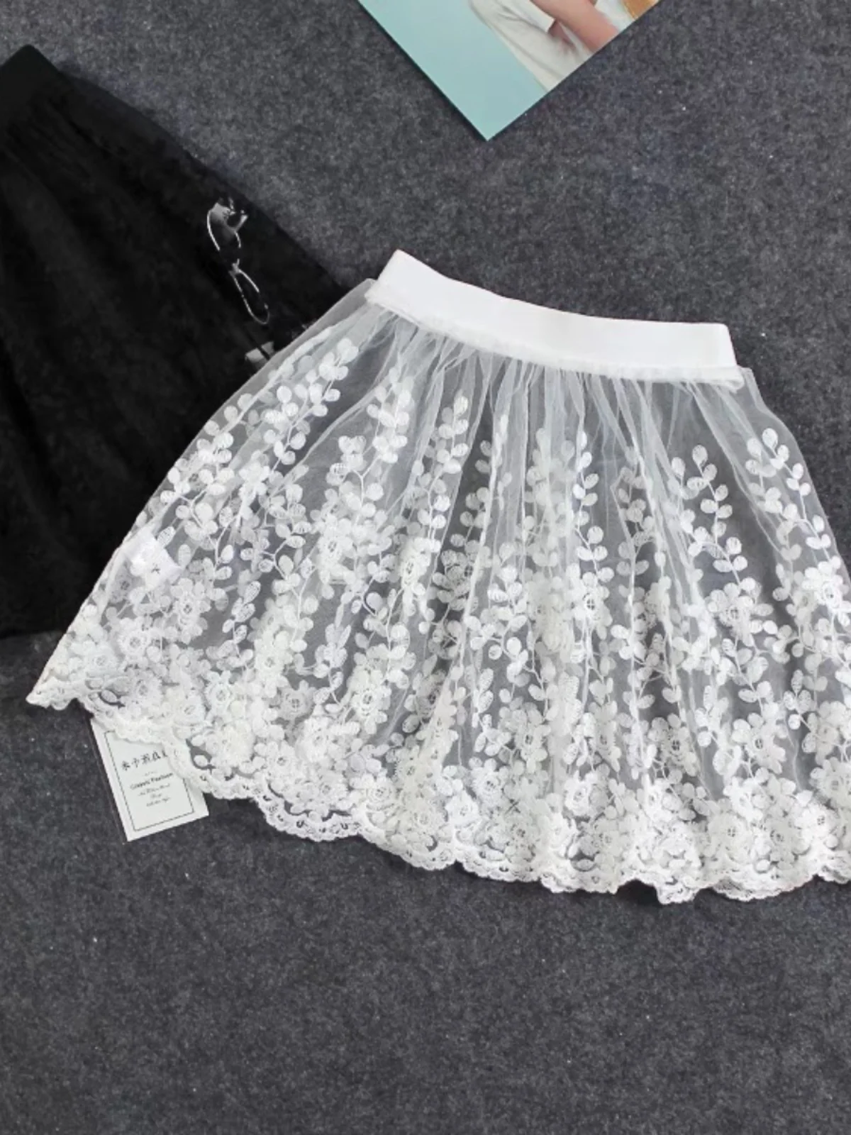 

Модная сетчатая юбка-сетка для женщин, летняя новинка в корейском стиле, универсальная однослойная внутренняя короткая юбка Pure Desire