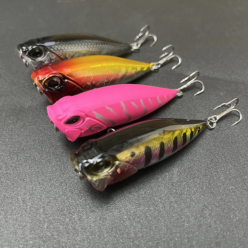 64mm 9g Saltwater Surface Pencil UV Popper Lure Painted Pesca Wobblers for Pike Artificial Hard Bait Topwater Fishing Supplies