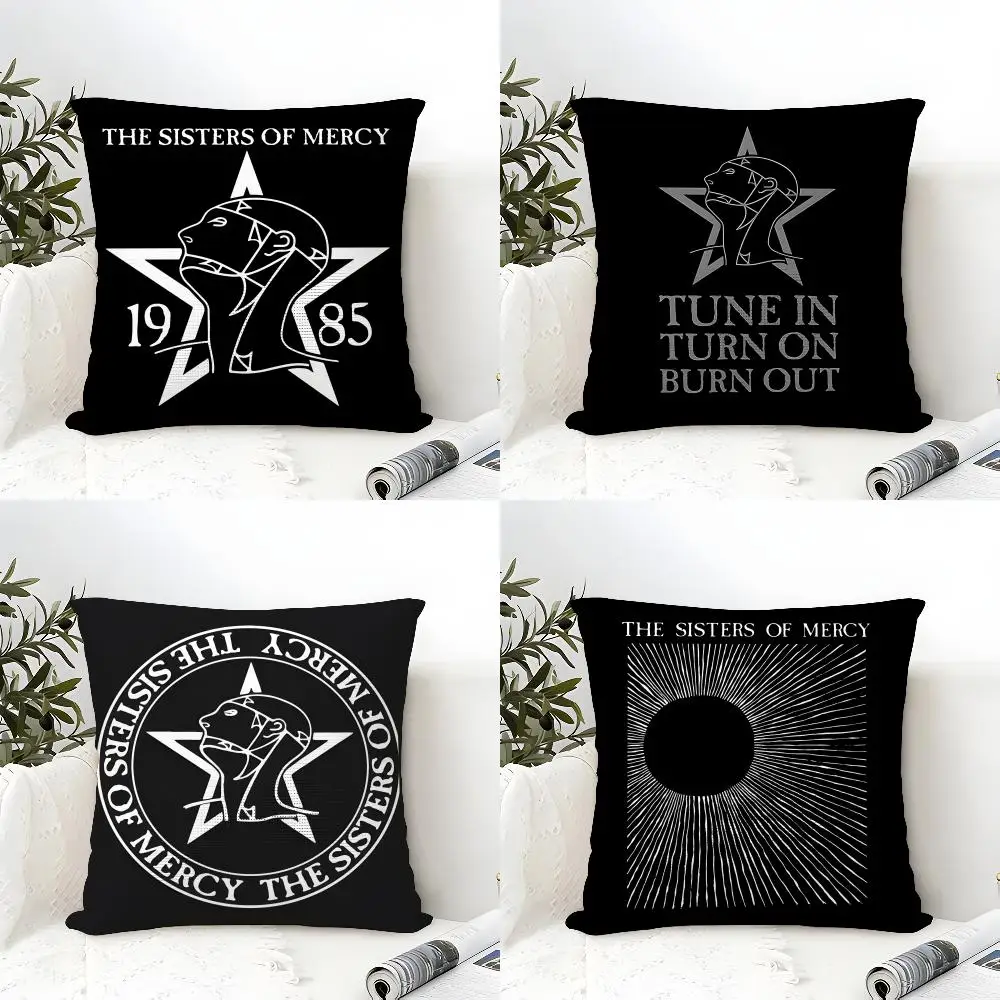 Gothic Rock The Sisters of Mercy Pillow Case linen pillow case sofa home decor cushion cover cushion cove