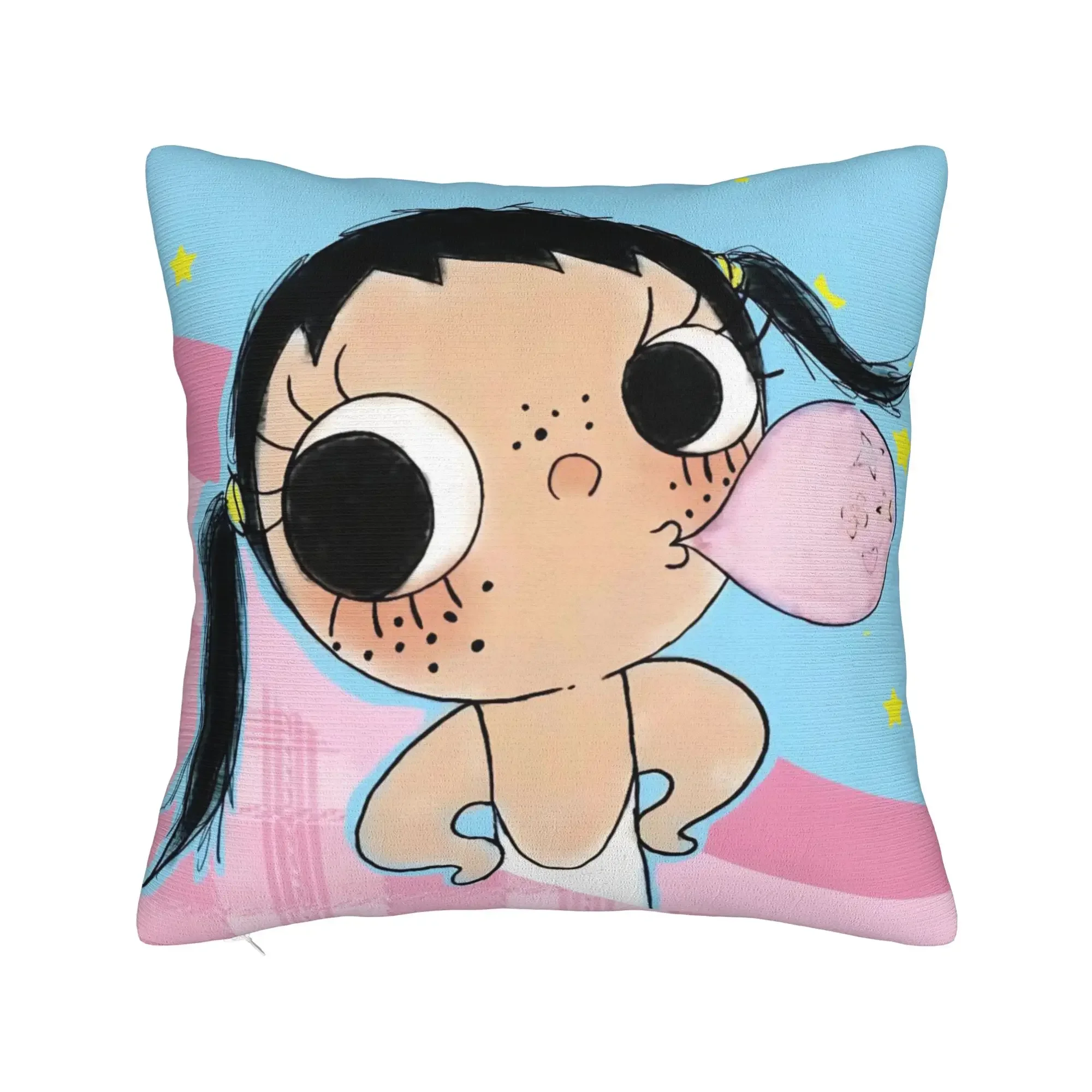 YUY Bubble Gum Square Pillow Cases Xiaoyu  Cushion Cover Awesome Zipper Decor Throw Pillow Case Cover for Home 18