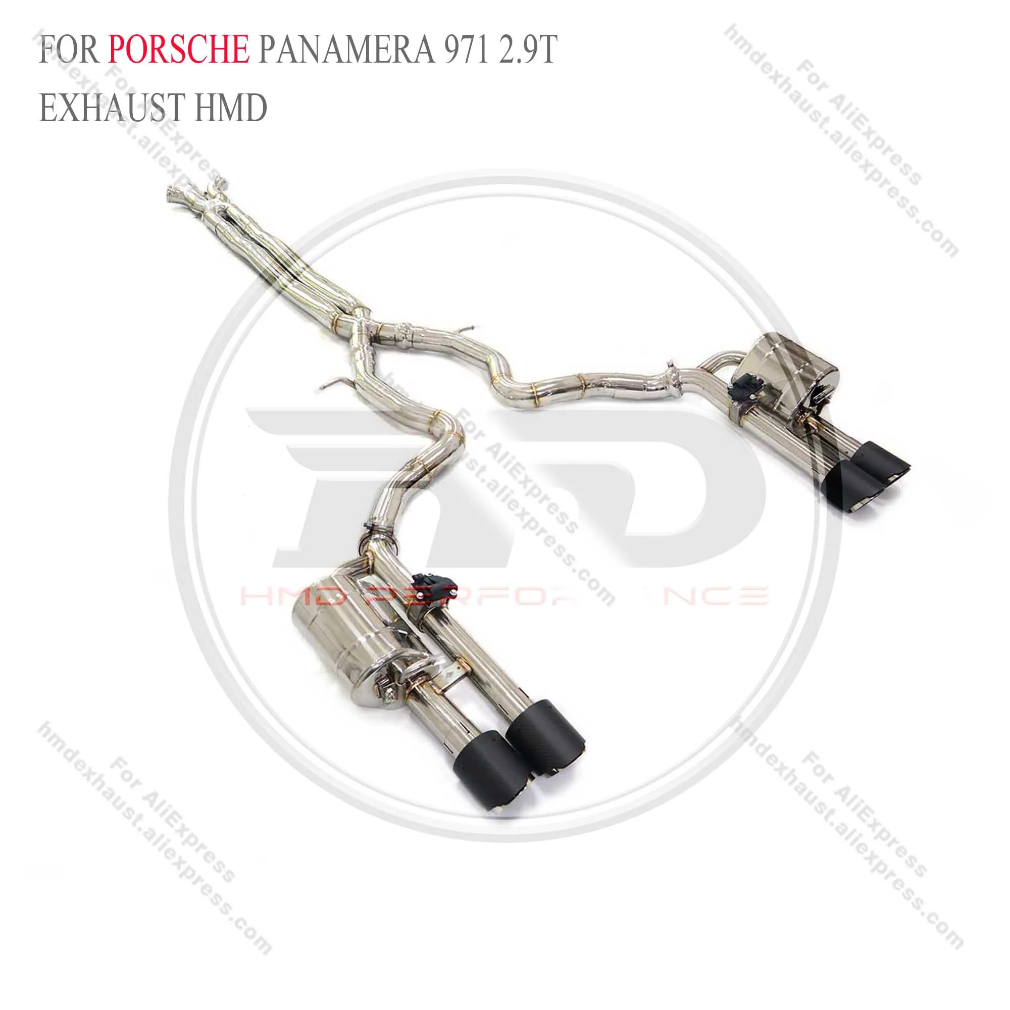 HMD Stainless Steel Exhaust System Performance Catback For Porsche Panamera  971 2.9T Car Electronic Valve Muffler