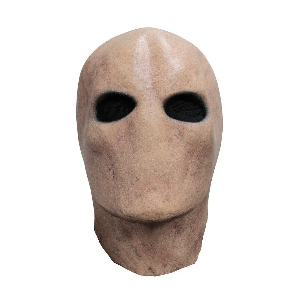 Máscara de Slenderman para Halloween, Disfraz de Terror, Hombre sin Rostro, Calavera Alienígena, Casco de Látex, Accesorios para Disfraces de Carnaval y Fiestas
