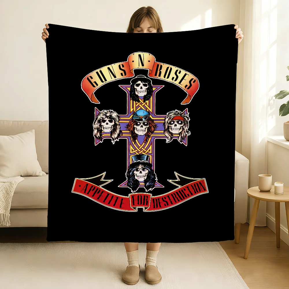 Band G-Guns N-N' R-Roses Blanket Soft and Skin Friendly For Couch Bed Napping Bedspread All Seasons Comforter