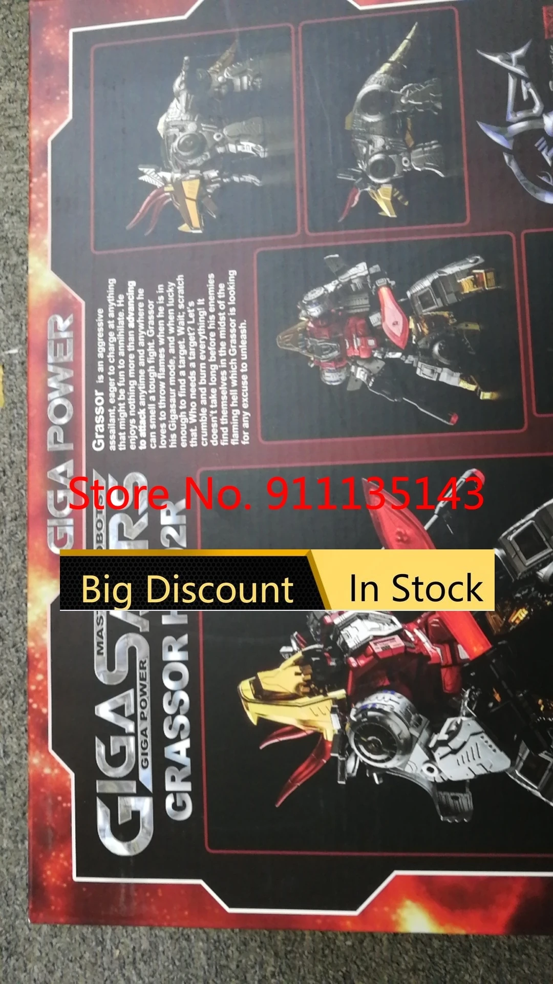 Gigapower GP HQ-02R Dinobots Slag Chrome Ver In Stock