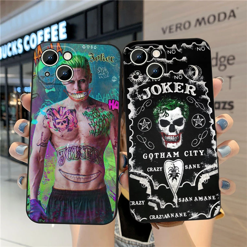 Harley Quinn Clown For Apple iPhone 15 14 13 12 Mini 11 XS XR X 8 7 Pro Max Plus Soft Silicone Black Phone Case