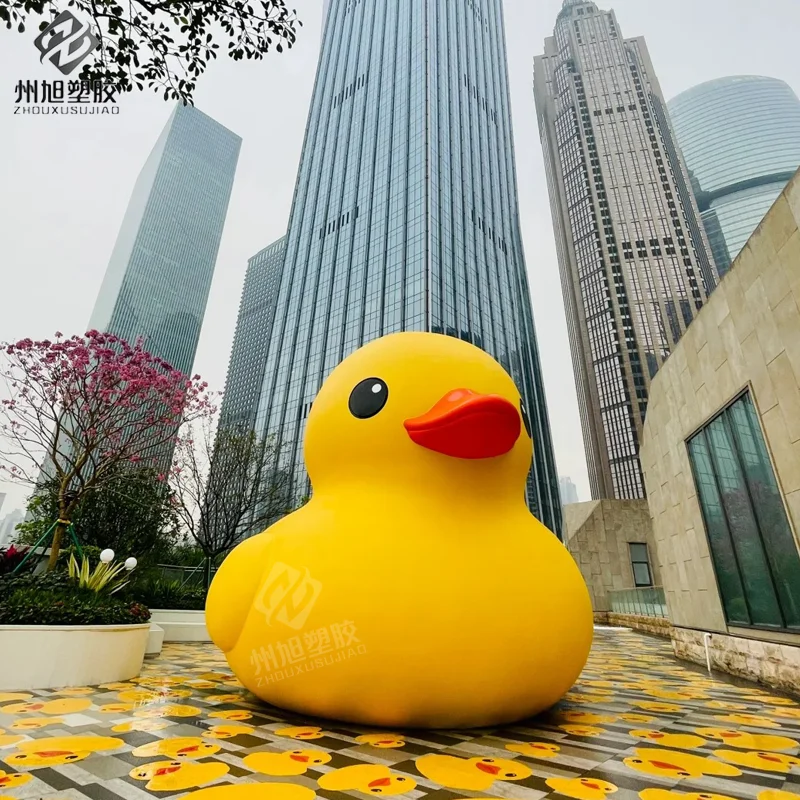 Modelo de aire de pato amarillo inflable gigante personalizado, adecuado para accesorios decorativos en eventos temáticos de centros comerciales al aire libre