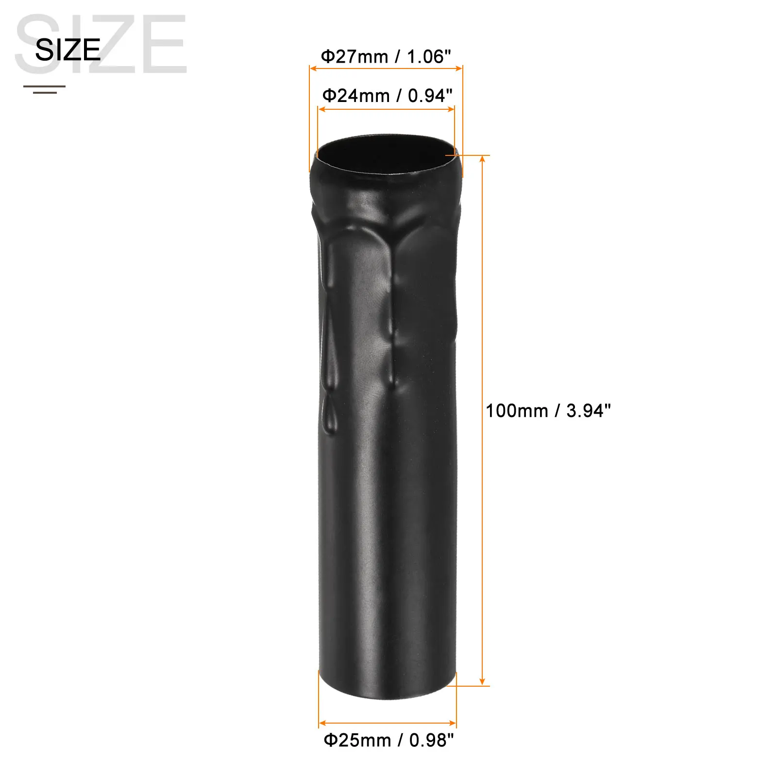 Uxcell Candle Socket Covers, 4 Inch Tall Chandelier Sleeves Bulb Light Base Holder, Black Pack of 6