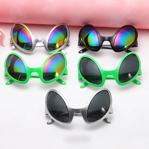 Novelty Alien Glasses Funny Holiday Party Sunglasses Halloween Adults Kid Party Supplies Rainbow Lenses ET Sun Glasses Shades