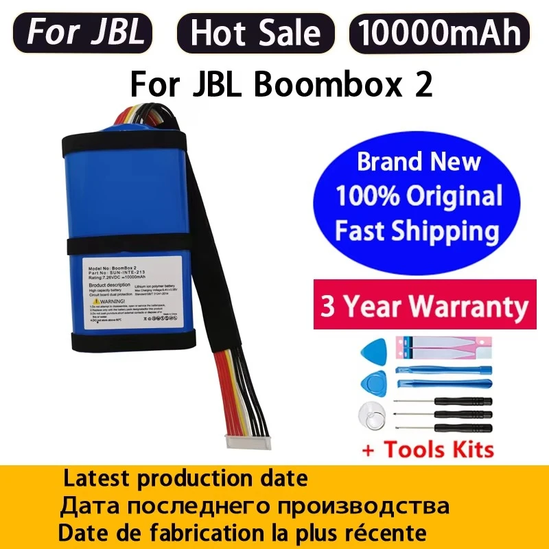Fast Shipping10000mAh Boombox 2 Original Speaker Battery For JBL Boombox2 Loudspeaker Player Battery Replacement Batteries+Tools
