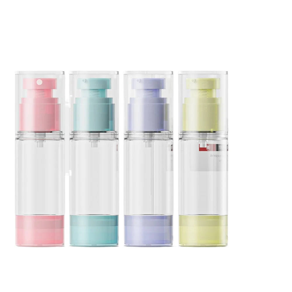 

4Pcs Vacuum Cosmetic Travel Container Spray Pump Travel Bottle Kits For Toiletries Leak Proof Airless Container