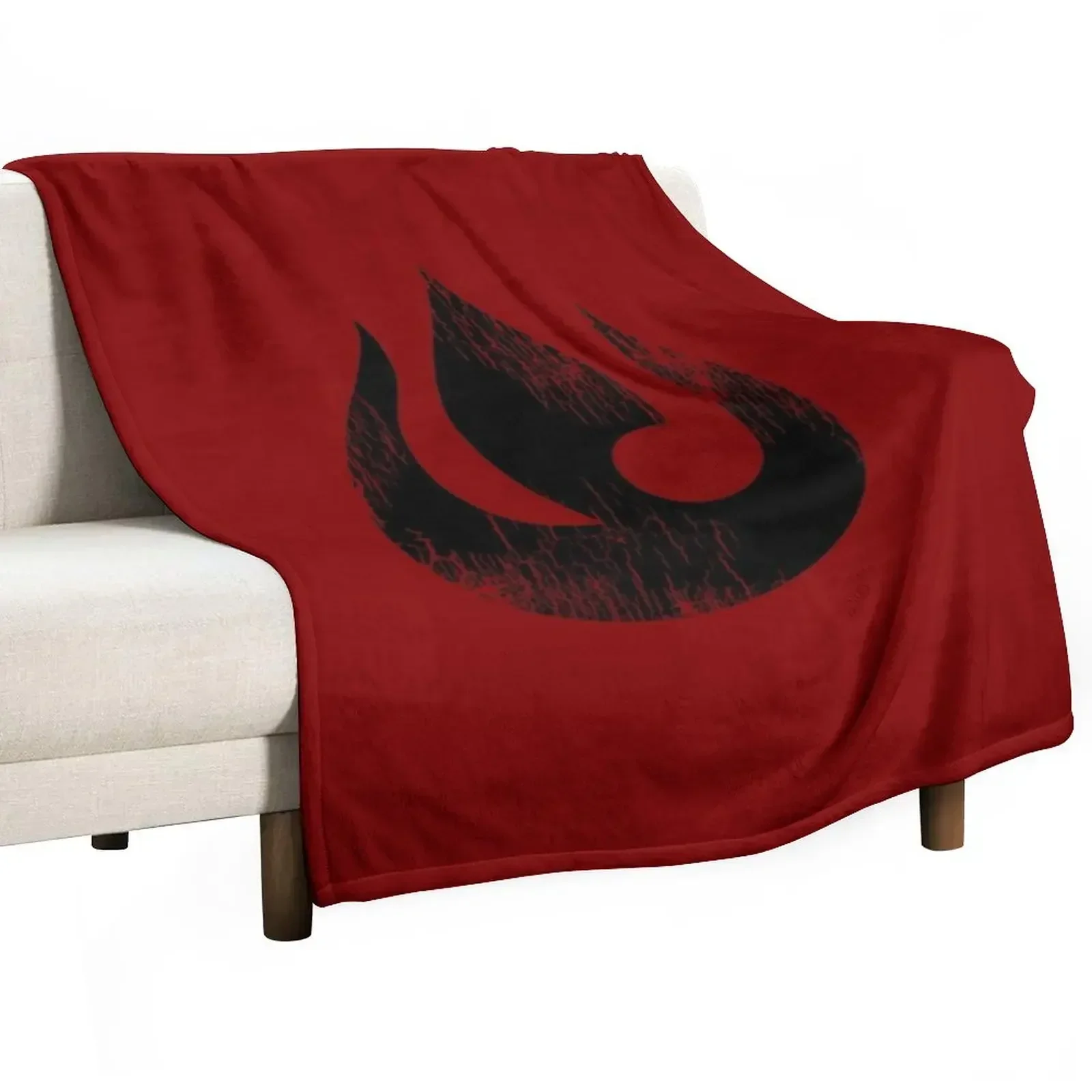 Fire nation banner Throw Blanket Flannel Fabric Furry Blankets