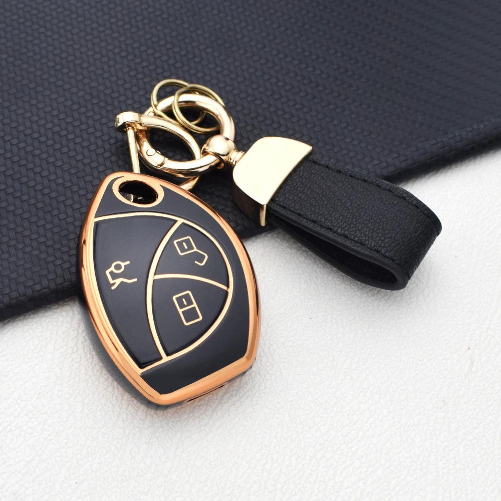 2/3 أزرار حافظة مفاتيح السيارة من البولي يوريثان غطاء لتويوتا ماليزيا Truguard VG إنذار كوبرا لرينو لوجان مفتاح حامل ملحقات السلسلة