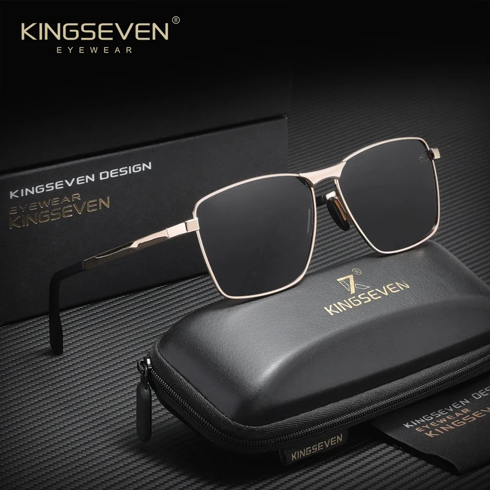 Image of KINGSEVEN Trendige Outdoor-Sportbrillen, polarisiert, Unisex, blendfrei, schützend, klassisch, Retro, luxuriös, lässig, für Autofahrer