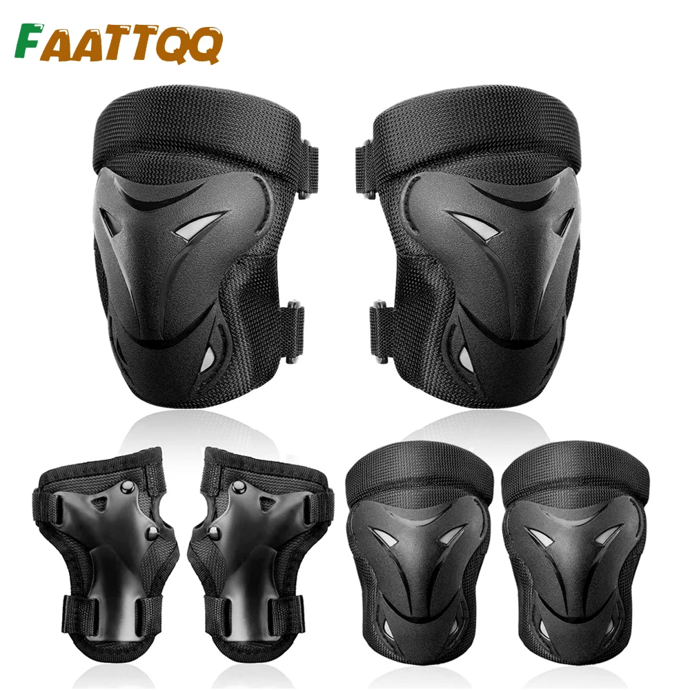 Kids Youth Knee Elbow Wrist Pads Outdoor Multi-Sport Protective Gear Set for Roller Skating Bike Cycling Skateboarding Scooter