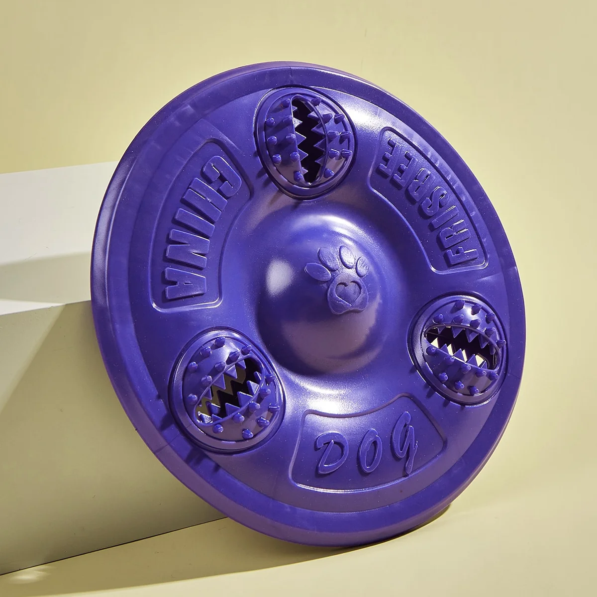 1 purple pet food leakage toy frisbee pet supplies for walking dogs, teasing dogs, training dogs, and pet training frisbees