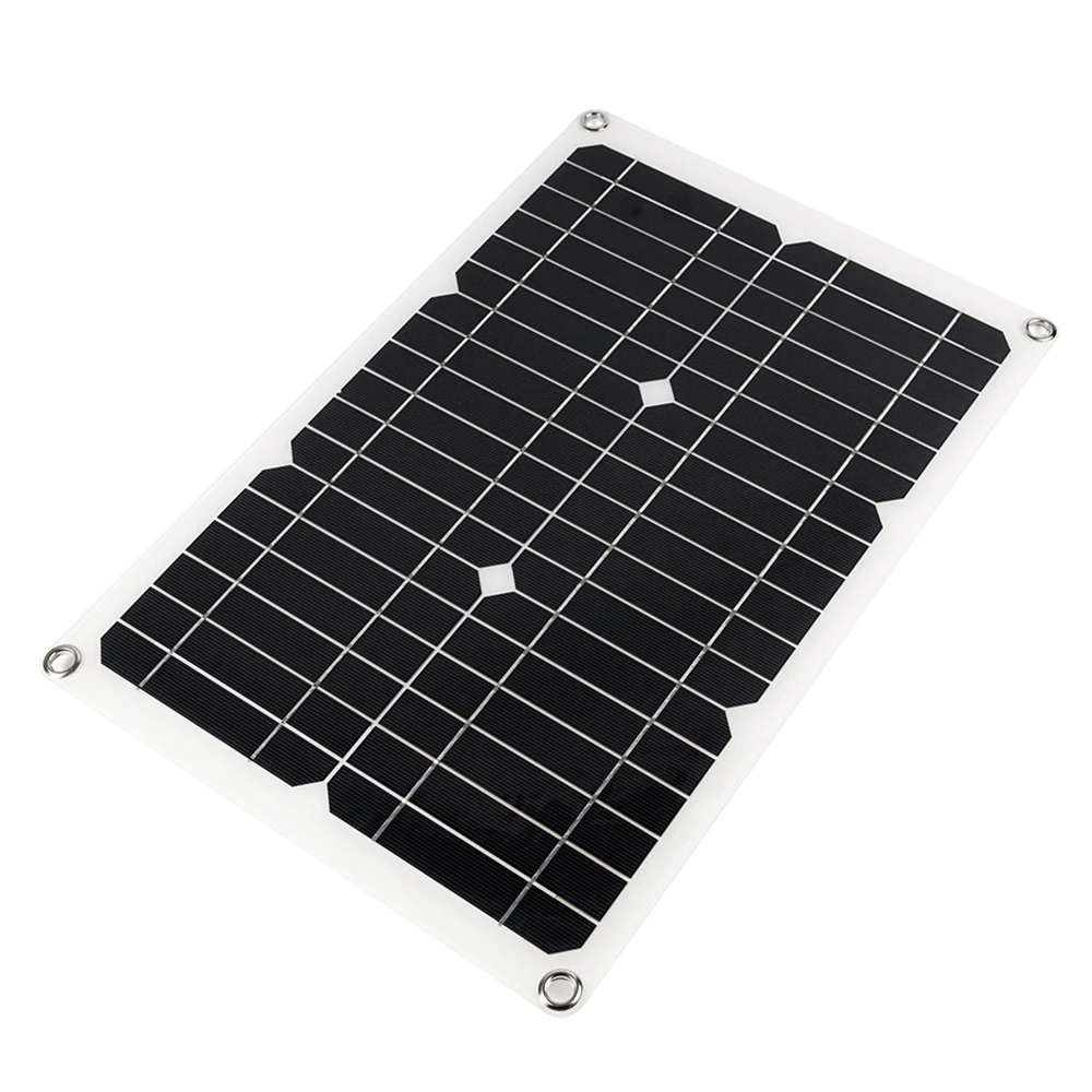 20W Solar Power Panels Outdoor Monocrystalline 18V Semi-Flexible Solar Panels to Generate Photovoltaic