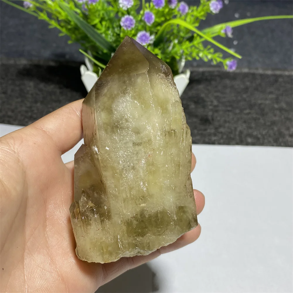 

Natural Gemstone Tower Smoky Quartz Crystal Cluster Citrine Mineral Specimen Home Decoration Gift Altar Stone Meditation Healing