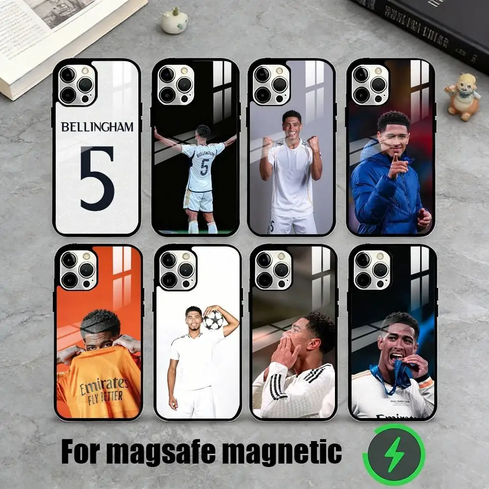 

J-Jude Bellingham Soccer Star Graphic Phone Case For iPhone17,16,15,14,13,12,11 Plus,Pro Magnetic For Magsafe Wireless Charging
