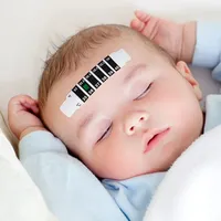 10Pcs Forehead Head Strip Thermometer Water Milk Thermometer Fever Body Baby Child Kid Test Temperature Sticker Baby Care