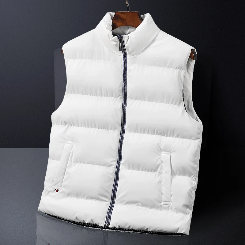 2024 New Men Spring Autumn Down Vest Jackets Lightweight Camping Hiking Outdoor Sports Packable Puffer Sleeveless Vest Coats