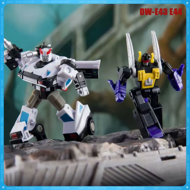 

New Transformation DR.WU DW-E43+DW-E44 Police Car Recoil Suit Small Scale Action Figure Robot Model Collection Toy Gifts