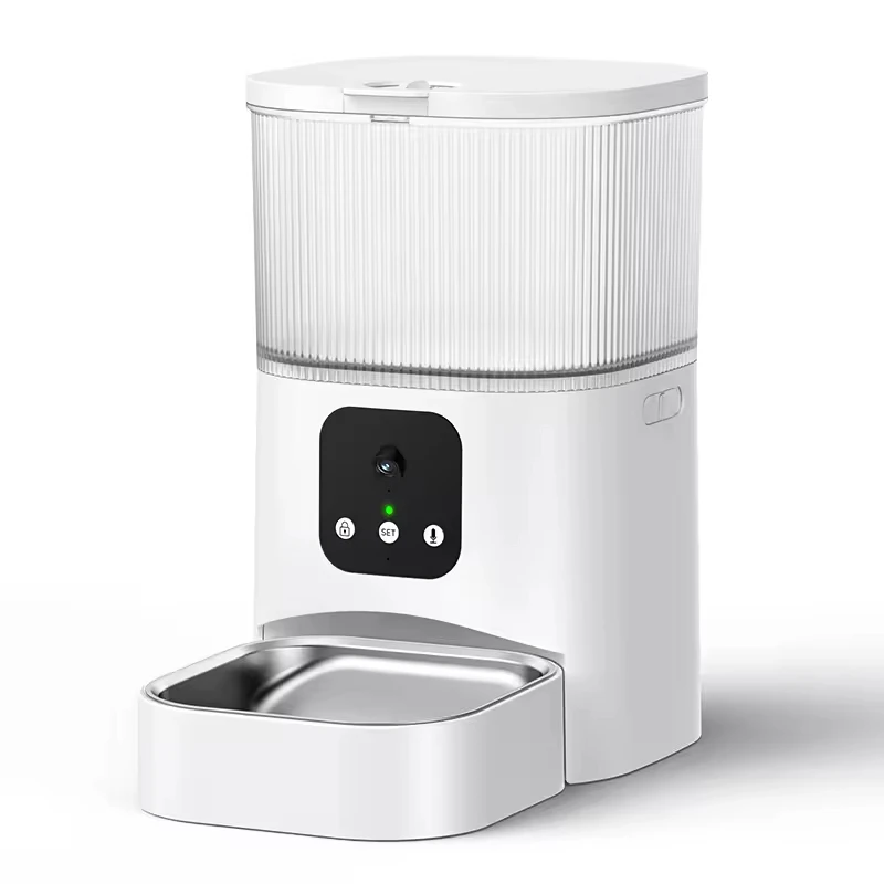 

Smart Automatic Pet Feeder with Dual 2MP Cameras & App Control 3L 2.4G WiFi Video Feeder for Cats & Dogs