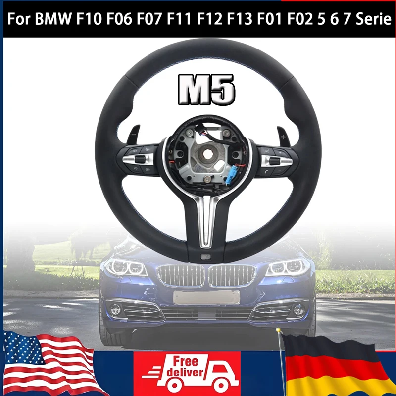 

Для BMW F30 F31 F34 F10 F11 F07 F20 F21 F22 F23 F32 F06 F12 F01 F02 1 3 5 7 Series Кожаное рулевое колесо Черное гоночное колесо