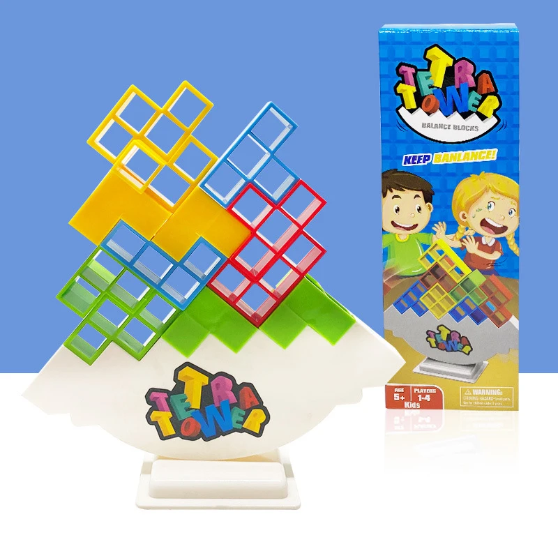 

Tetra Tower Game Stacking Blocks Stack Building Balance Puzzle Board Assembly Bricks Educational Toys For Children Adults