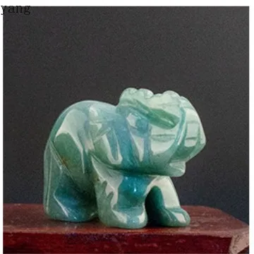 CX elephant jade ornament powder crystal Dongling jade semi-precious stone handicraft animal home decoration