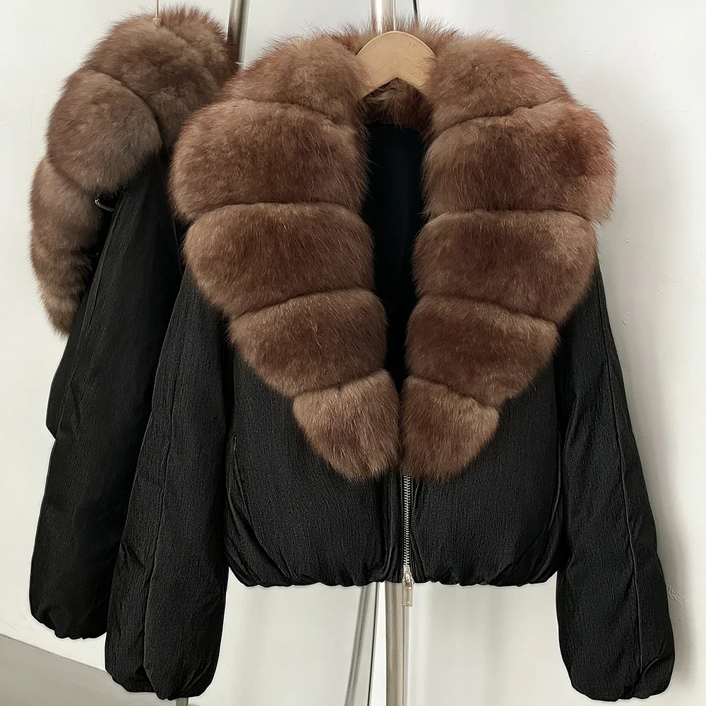 OFTBUY 90% White Duck Down Coat Luxury Winter Puffer Jacket Women Female Real Natural Fox Raccoon Fur Thick Warm Parkas