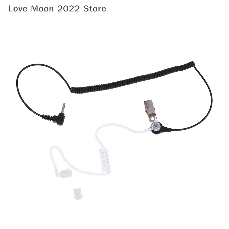 Auricolare da 3,5 mm dritto Ascolta solo Tubo acustico flessibile trasparente Earp per walkie-talkie