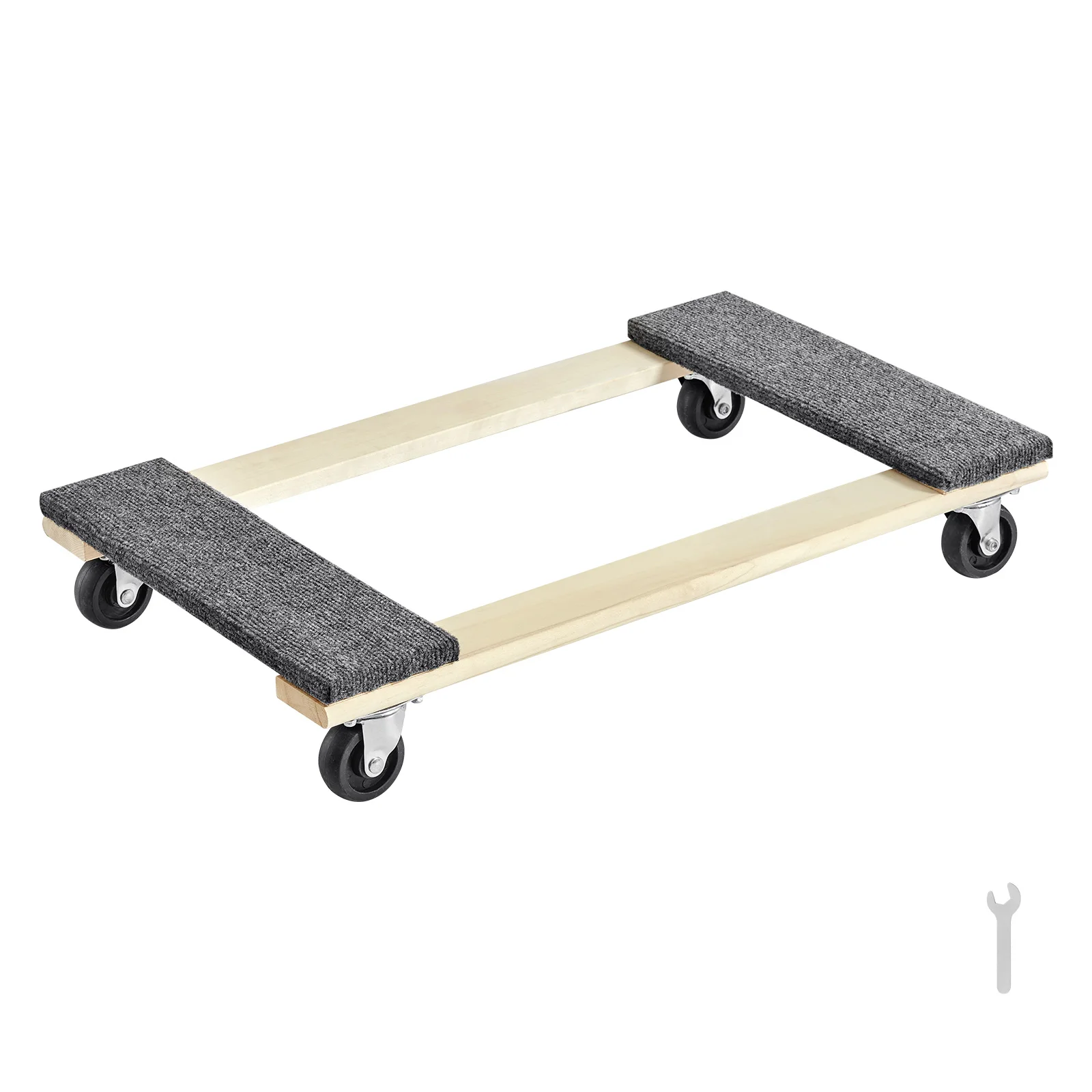 SucceBuy 1000lbs Furniture Moving Pallet Trolley Industrial Machinery Mover with PP Swivel Casters for Transporting Cargo Fridge