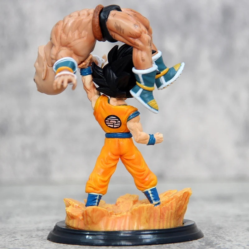 Figuras de acción de Dragon Ball Z, figuras de Goku Lift Nappa, Anime Dbz, estatua de Pvc, colecciones, modelo de muñeca, juguetes para niños, 10cm