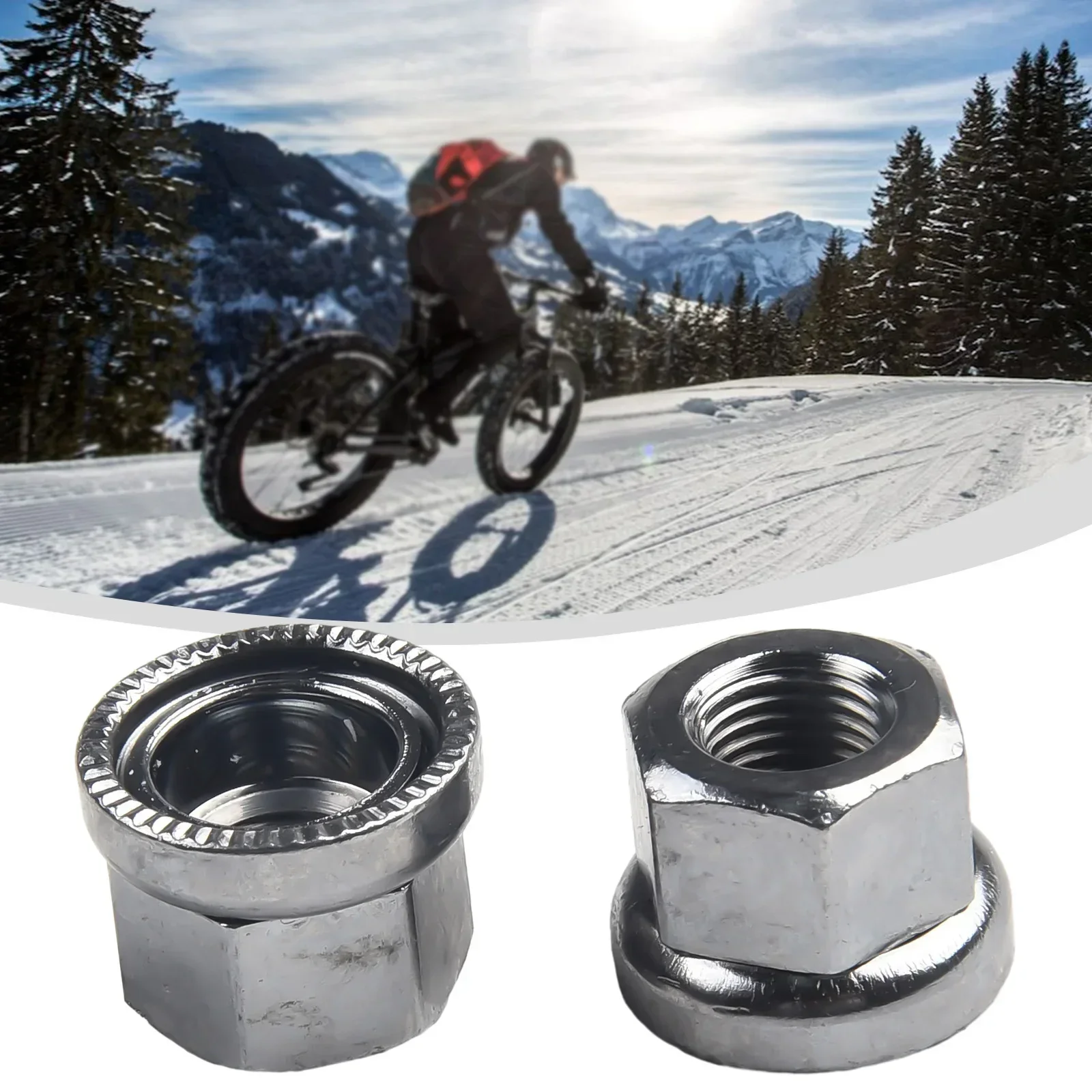 2x Stainless Steel Bike / Cycle Wheel Axle Track Nuts Sizes M9/M10 Flower Drum Nut Rear Axle Nut Rear Wheel Screw Anti-Skid