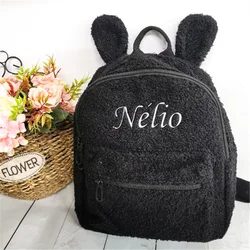 Personalised Embroidery Backpack,Custom any Name Portable Mini Children Travelling Rucksacks Bear Shaped Shoulder Bag Kindergard