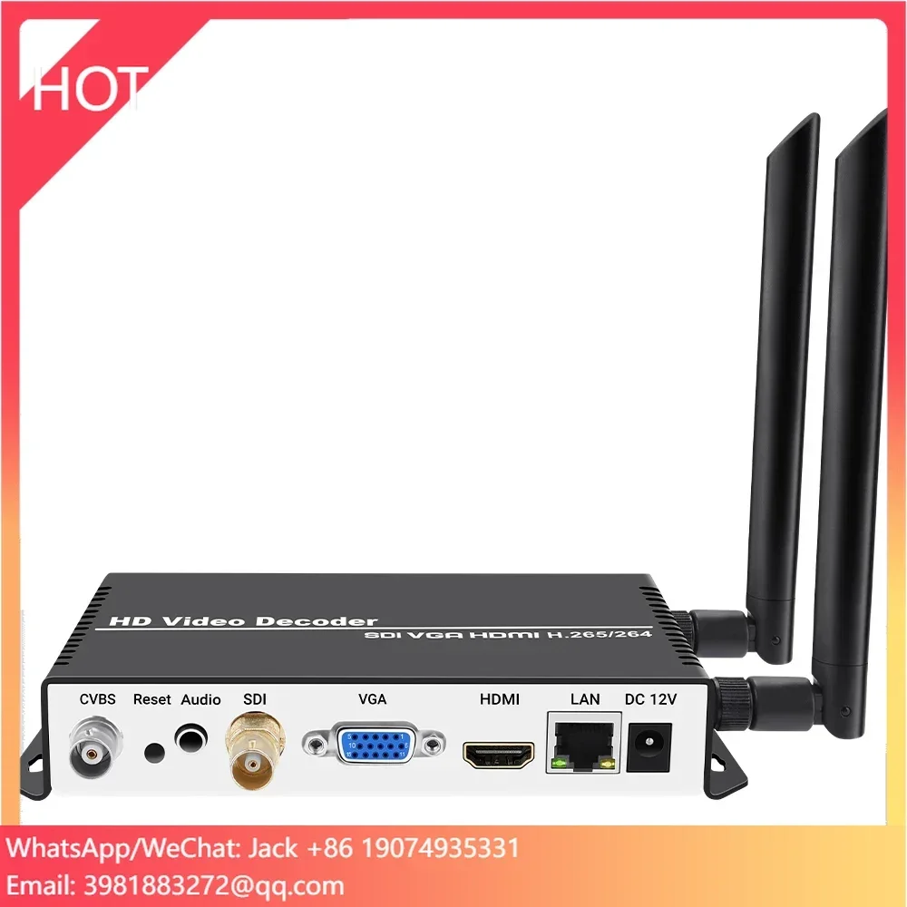 URay H.265 H.264 SDI VGA CVBS Video Streaming Decoder HD IP Camera Decoder for Decoding Support SRT