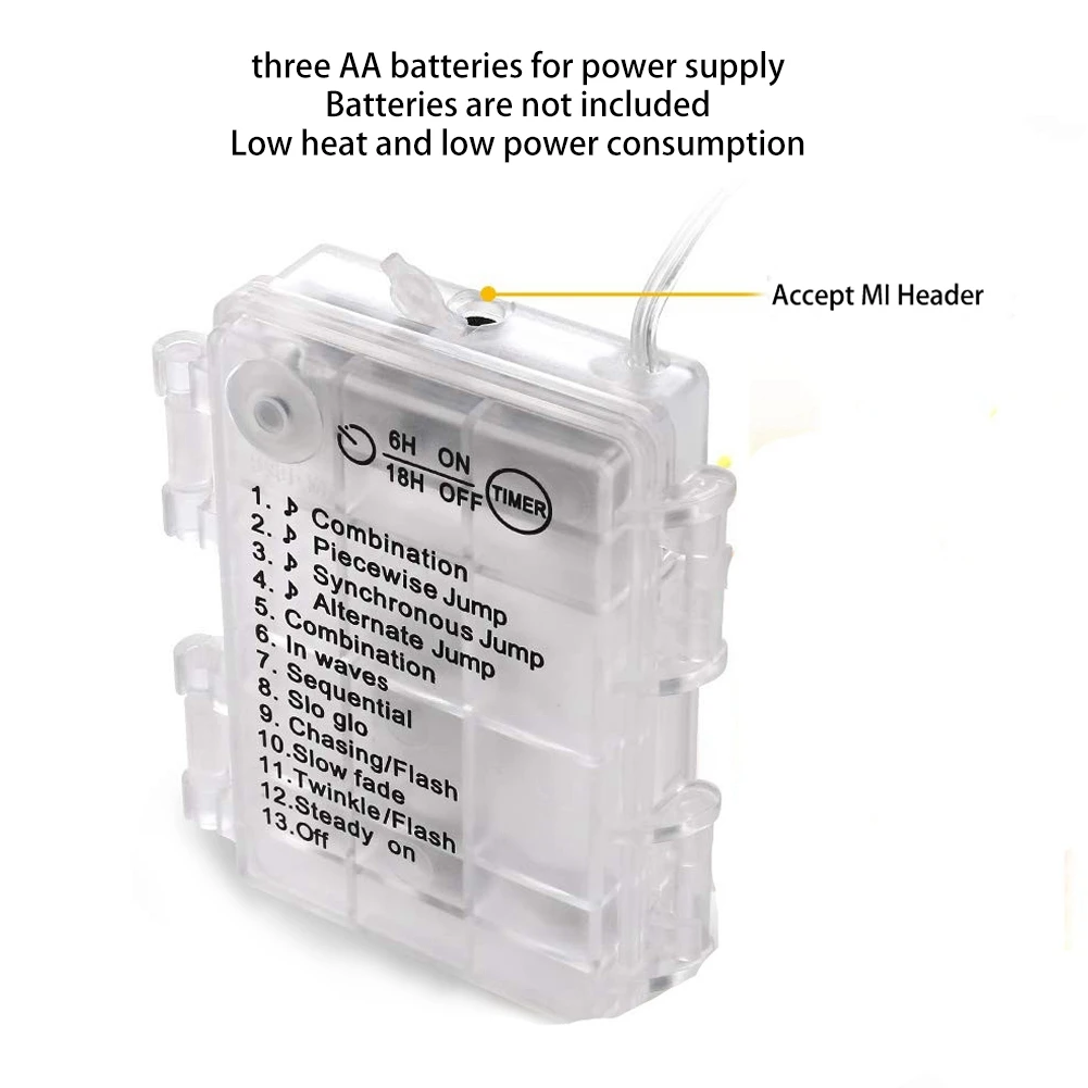 

10M 100 Light Sound Activated Copper Wire LED String Lights Remote Control Lamp Warm White with 4 Music Modes 8 Scene Modes 3