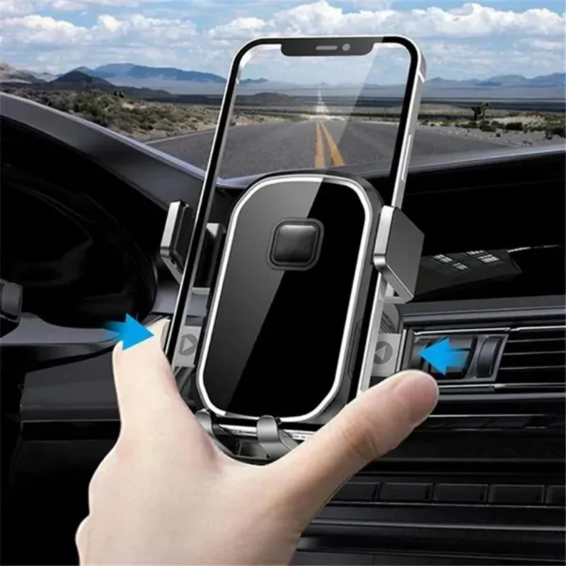 Universal Car Air Outlet Phone Holder Clip Rotatable Mobile Phone Mount Bracket dengan Hook Multifungsional Anti-Slip Holder Stand