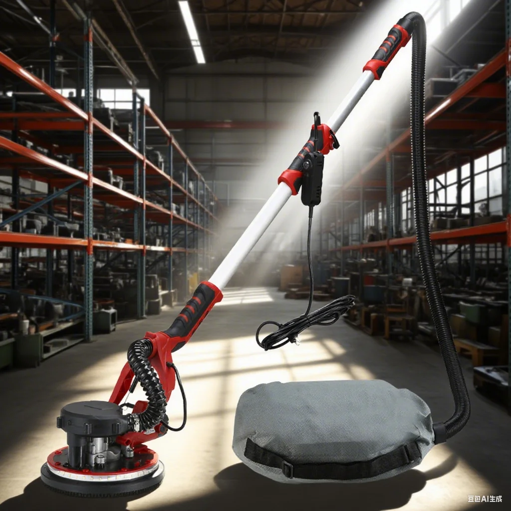 

Electric Wall Sander with LED Extendable Handle for Wall Putty Sanding, Automatic Dust Collection Long-Handle Wall Sander