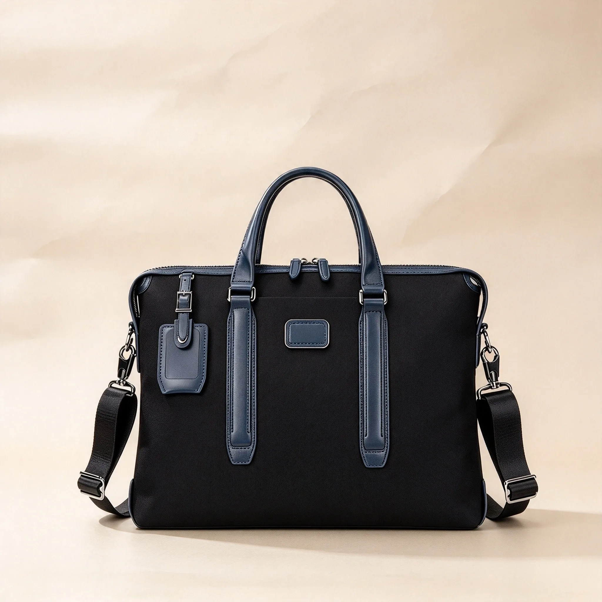 Ballistic Nylon Men Business Travel Handbag, Multi-use Casual Stylish Single Shoulder Crossbody Briefcase