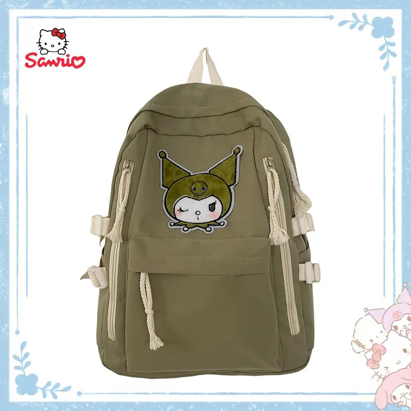 Kawaii Sanrio Hello Kitty Cinnamoroll Kuromi Backpack Backpack Student Bag Go Out Play Casual Bag Anime Figure Festival Gift