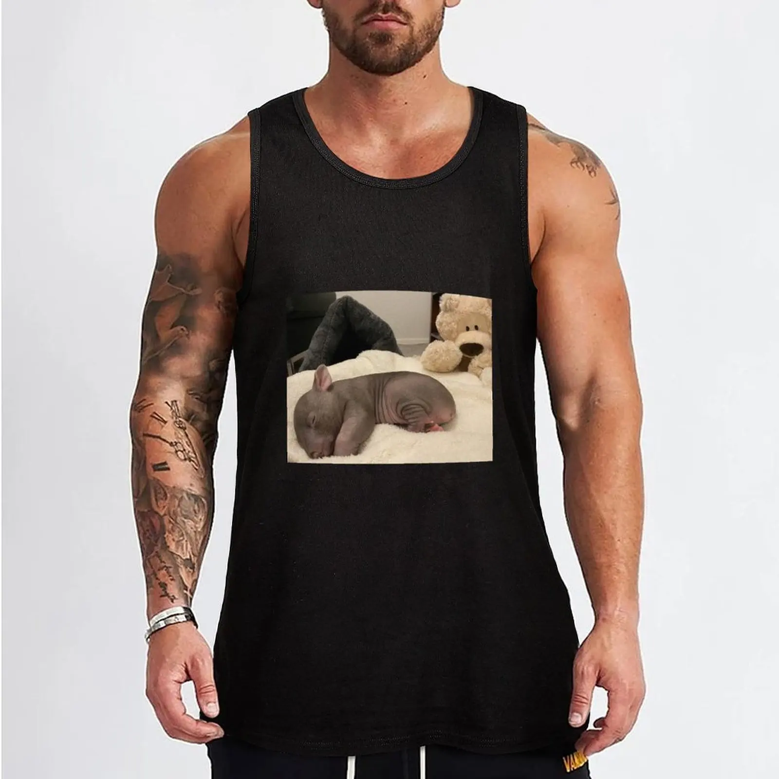 Elsie the wombat Tank Top Vest male male top T-shirt for fitness Working vest