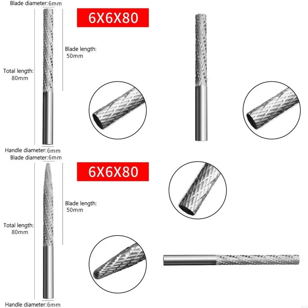 

964E Efficient HighlySpeed Steel Rotary File Burr Grinding Head for Artistic Woodwork