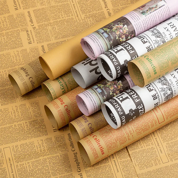 

Kraft Paper Bouquet Wrapping Papers Floral Flower Shop DIY Decorative Materials Anniversary Birthday Gifts Packaging Supplies