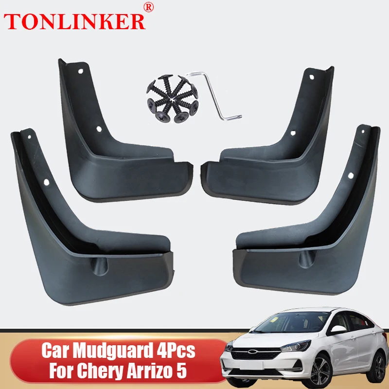 Car Mudguard For Chery Arrizo5 2016-2019 Front Rear Mud Flaps Mudguards Splash Guards Fender Mudflaps 4Pcs Set Accessories