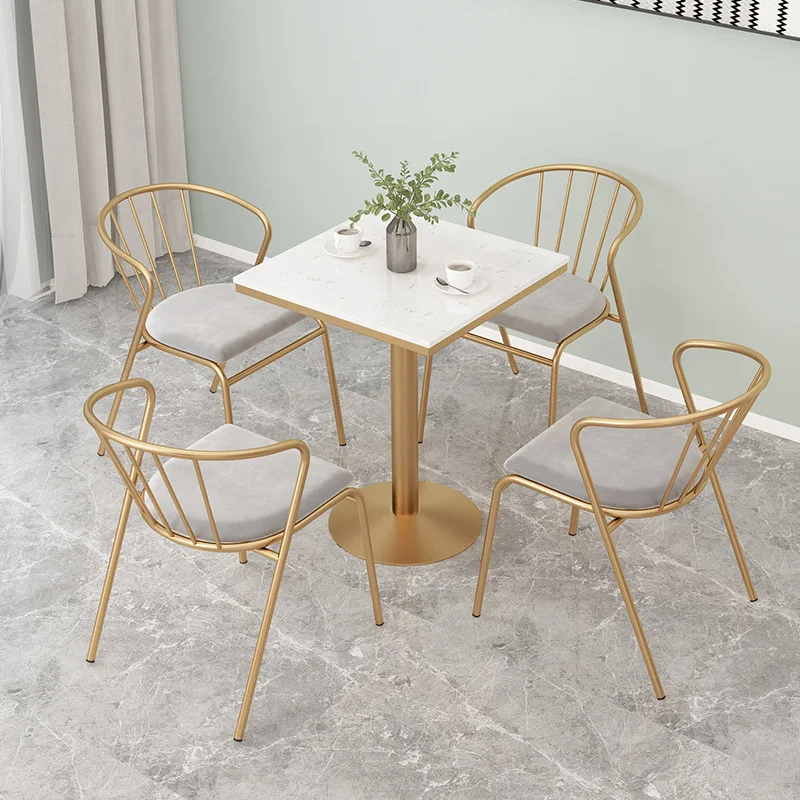 Milk tea dessert shop table and chair creative ins dining chair reception negotiation coffee shop table and chair combination