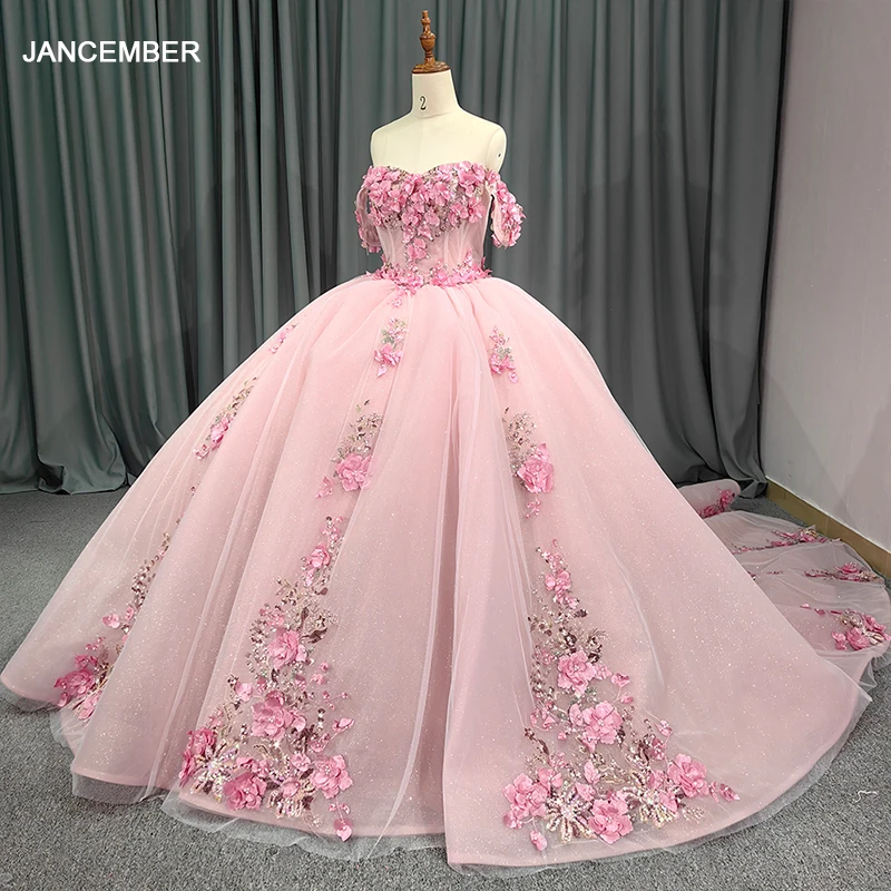 Jancember First-rate Brand New Quinceanera Dresses 2024 Ball Gown Backless Sweetheart Appliques Pearls Pleat Bar Mitzvah DY5720