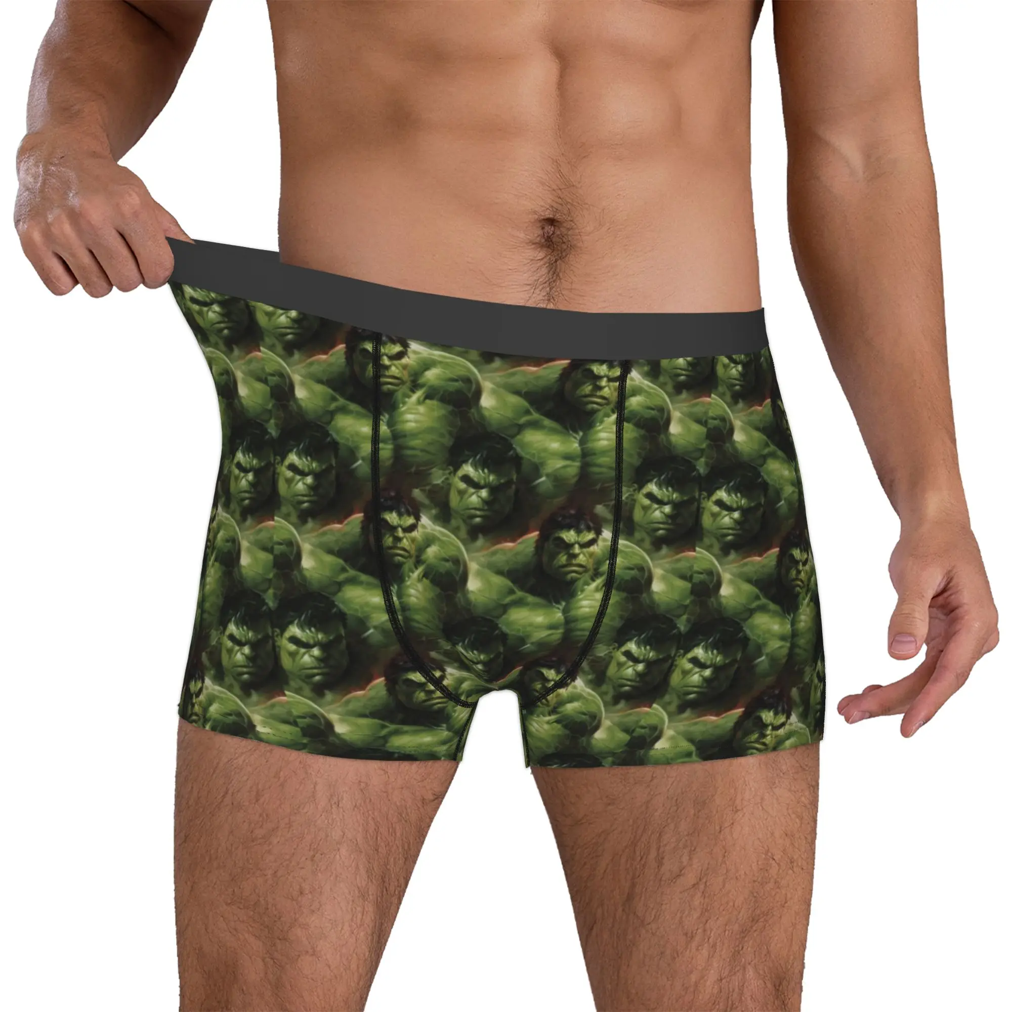 

Custom Male Fashion H-Hulk Comic Art Underwear Boxer Briefs Soft Shorts Panties Underpants