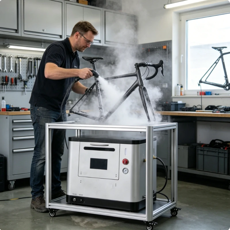 Dry Ice Blasting Machine Dry Ice Blaster For Industrial Injection Mold Stain Residue Removal And Surface Cleaning