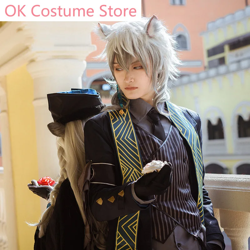 Anime! Arknights SilverAsh YORK'S BISE Ice Field Messenger Combat Gear Handsome Uniform Cosplay Costume Halloween Suit